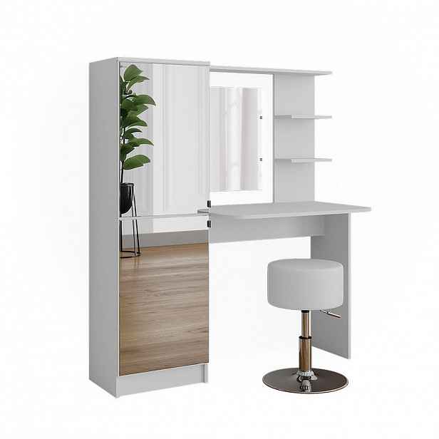 Vicco TOALETNÍ STOLEK Jasmin Bílá 123 x 141.2 cm se stolicí