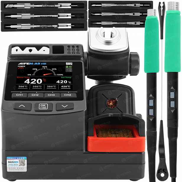 Pájecí Stanice Aifen A9HD 2 Baňky C245 C210 180W 6 Hrotů