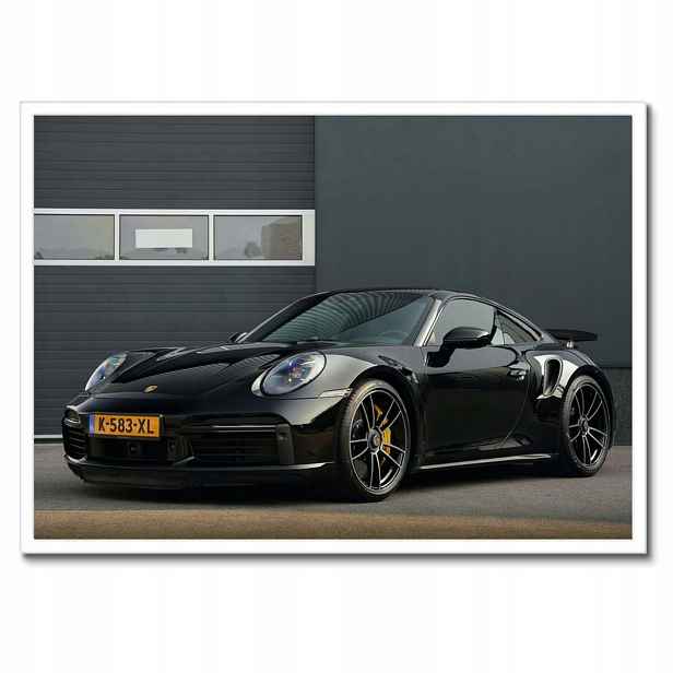 Plakáty v rámu 70x50 Černé Porsche Auto