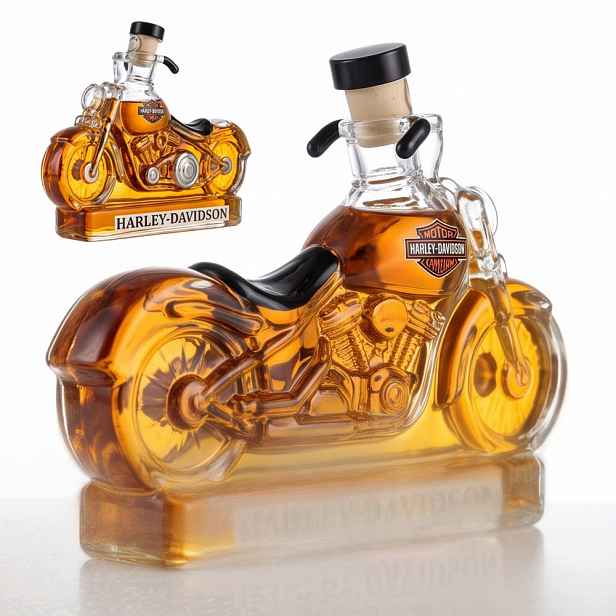350 ml průhledná karafa na motorku, ručně nafukovací Sklo na whisky