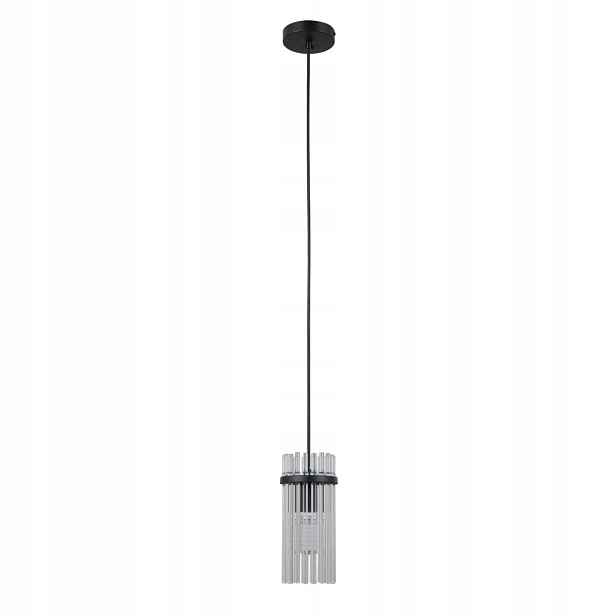 Italux Merto závěsná lampa černé skleněné tyčinky 1xE14 40W
