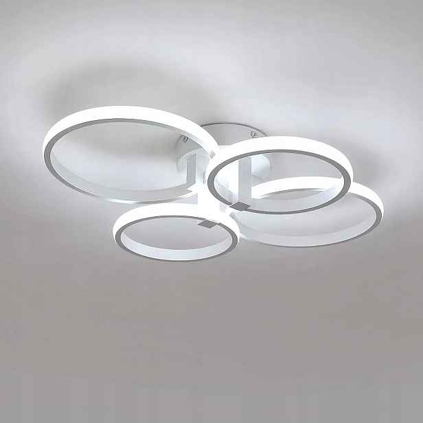 Led stropní svítidlo závěsné bílý lustr kruh moderní obývací pokoj 48W 6500K