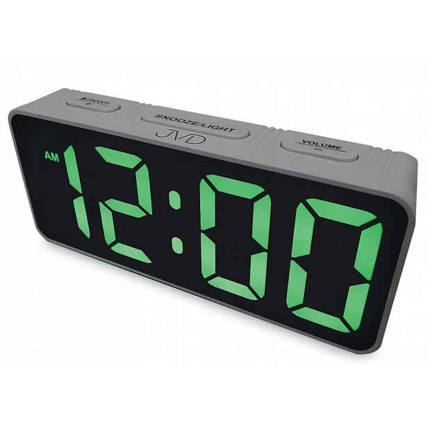 Zelený Čitelný Led Budík Jvd SB524.1 Alarm Regulace Hlasitosti