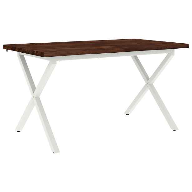vidaXL Jídelní stůl s živým okrajem 140 x 80 x 75 cm Tmavě hnědá