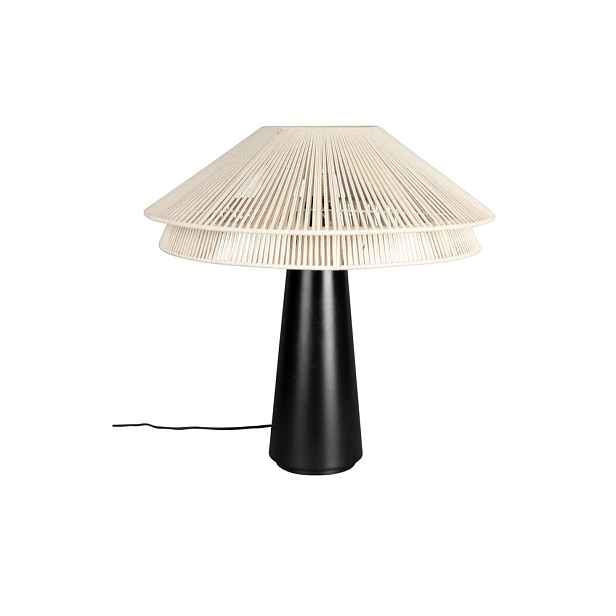 Černobílá stolní lampa s textilním stínidlem (výška 62 cm) Elon – Dutchbone