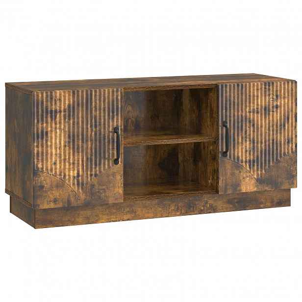 vidaXL Televizní skříň 102 x 34,5 x 47 cm Kouřový dub Kompozitní dřevo