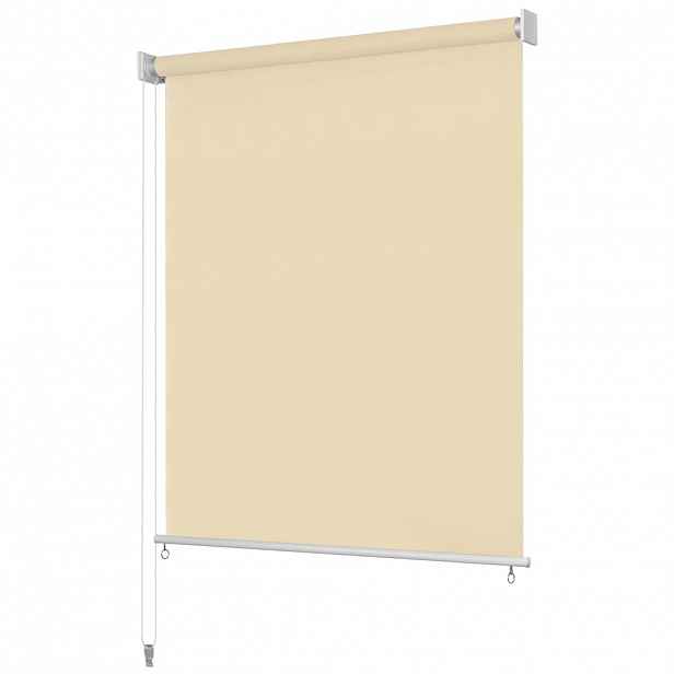 vidaXL Venkovní roleta krémová 80 x 140 cm HDPE