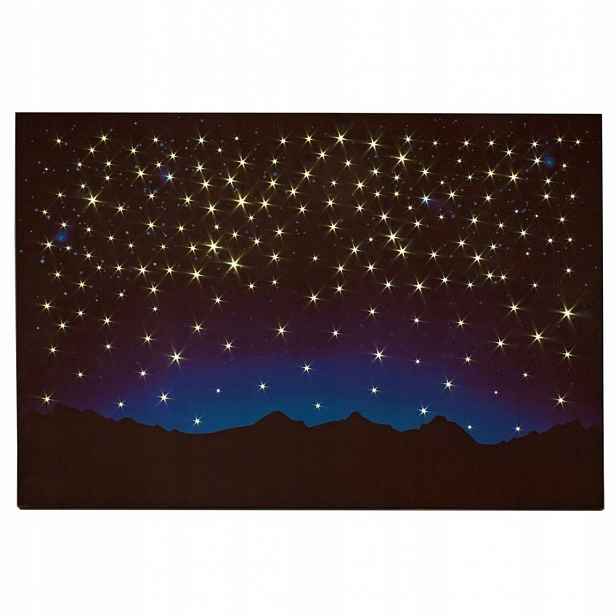 Led pozadí „hory“ pro vánoční betlém 60x40 cm s dotykovým spínačem