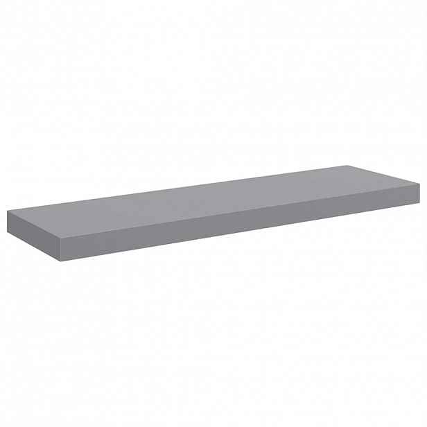 vidaXL Plovoucí nástěnná police šedá 80 x 23,5 x 3,8 cm MDF