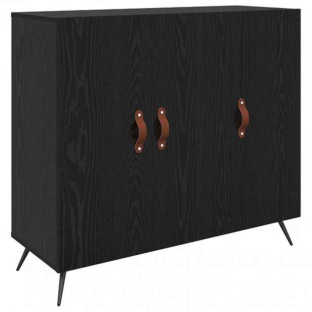 vidaXL Servírovací skříň Černý dub 89,5 x 34 x 80 cm Kompozitní dřevo