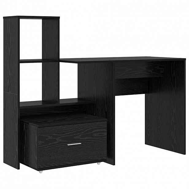 vidaXL Stůl Černý dub Kompozitní dřevo 131,5 x 50 x 106,5 cm
