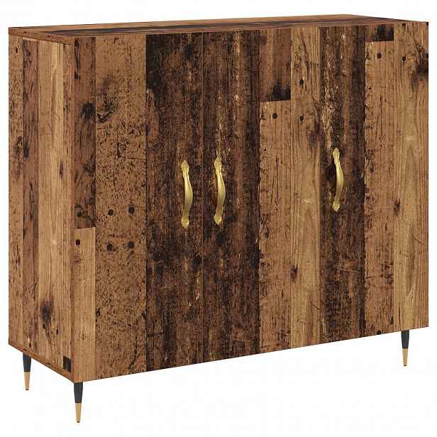 vidaXL Servírovací skříň Staré dřevo 90 x 34 x 80 cm Kompozitní dřevo