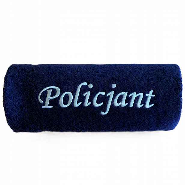Dárek pro policistu ručník s výšivkou, narozeniny, den, jméno policista