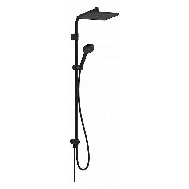 Hansgrohe Activera Q - Sprchový set bez baterie, 29x18 cm, 2 proudy, EcoSmart, matná černá 28757670