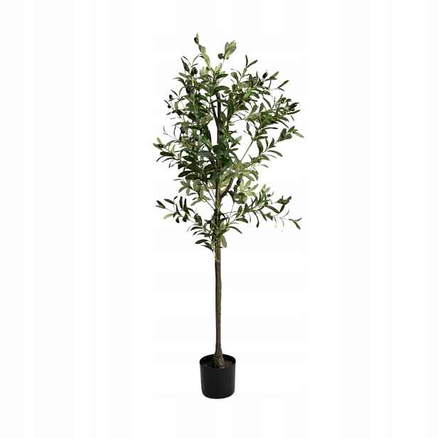 Umělý olivový strom 180 cm Greenora velký, olivový, černý Homla