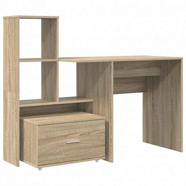 vidaXL Stůl Sonoma dub Kompozitní dřevo 131,5 x 50 x 106,5 cm