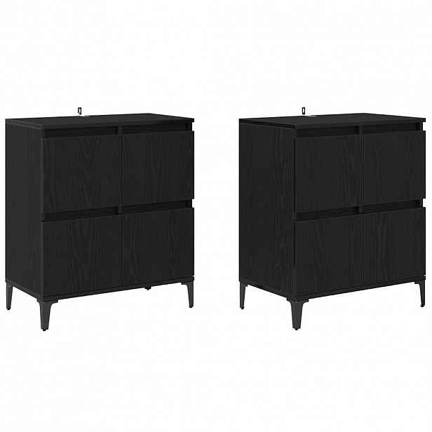 vidaXL Konzole 2 ks Černý dub 60 x 35 x 70 cm Kompozitní dřevo