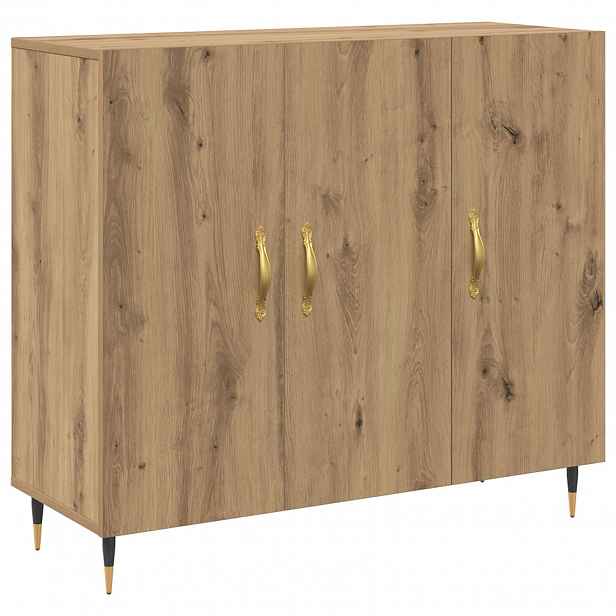 vidaXL Servírovací skříň Artisanový dub 90 x 34 x 80 cm