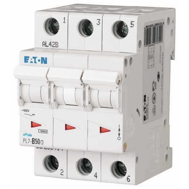 Jistič Eaton PL7-B50/3 10 kA B 50 A