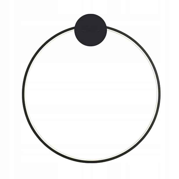 Nástěnná lampa Kruhové svítidlo Ring Černá Moderní Led 40 cm APP1386