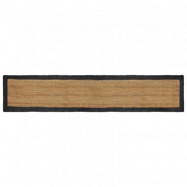 vidaXL Koberec do oblasti Tmavě šedá 60 x 400 cm juta