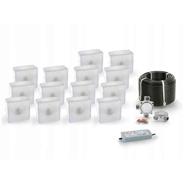 14 x Led nájezdové svítidlo 12V IP68 Bz 12x12 cm