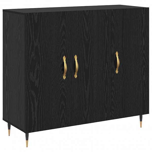 vidaXL Servírovací skříň Černý dub 90 x 34 x 80 cm Kompozitní dřevo