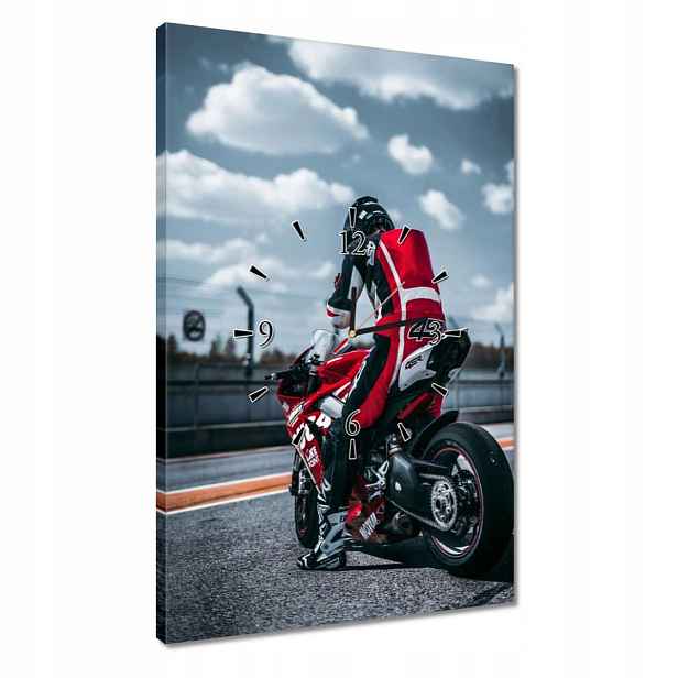 Hodiny 40x60 Motocykl na trati