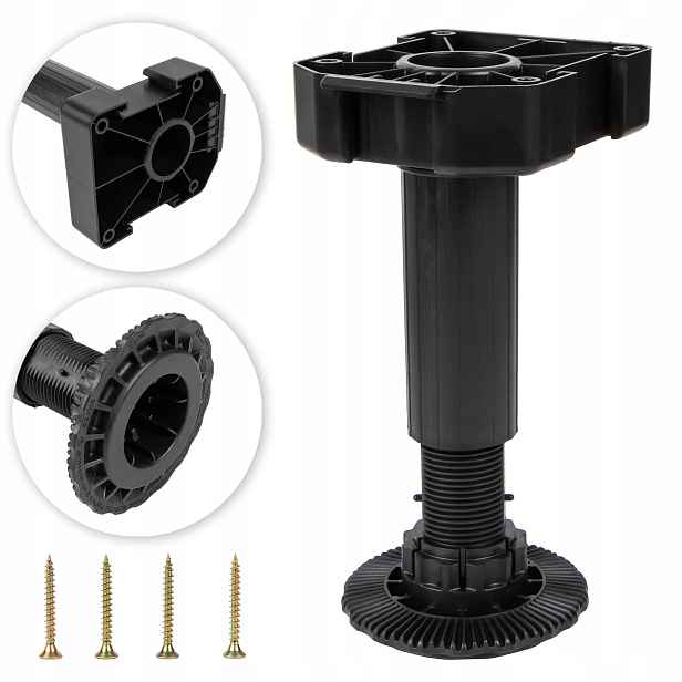 Nábytková noha Axilo Hafele H-150 (140-175 mm) s upevňovací hlavou Vruty -20 ks
