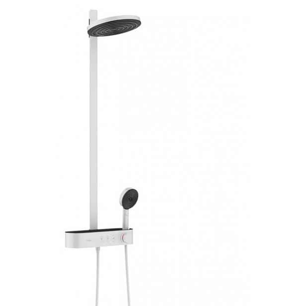 Sprchový systém Hansgrohe Pulsify na stěnu s termostatickou baterií matná bílá 24240700