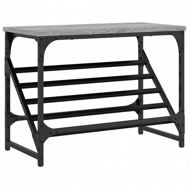 vidaXL Botník šedý sonoma 60 x 30 x 45 cm kompozitní dřevo