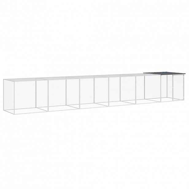 vidaXL Klec pro kuřata se střechou antracitová 603 x 98 x 90 cm ocel