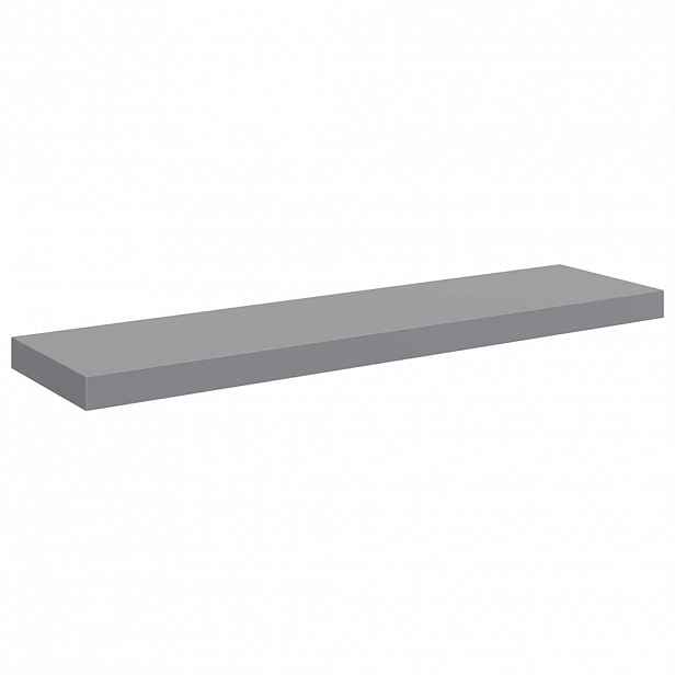 vidaXL Plovoucí nástěnná police šedá 90 x 23,5 x 3,8 cm MDF