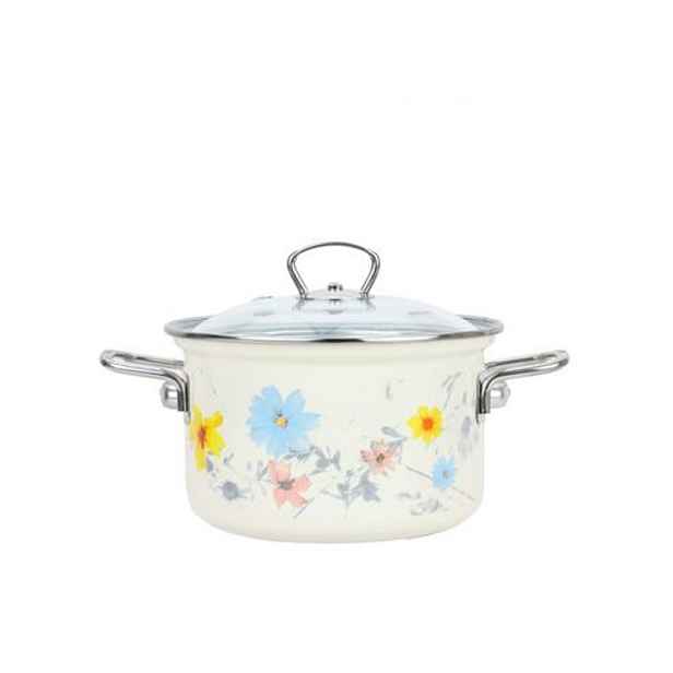 hrnec+PO d24 sklo bílý, MEADOW, 6,1l, smalt