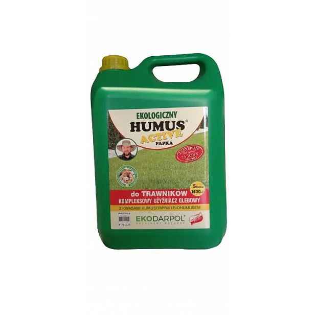 Humus Papka na trávníky Biohumus hnojivo 5L 1400 m2