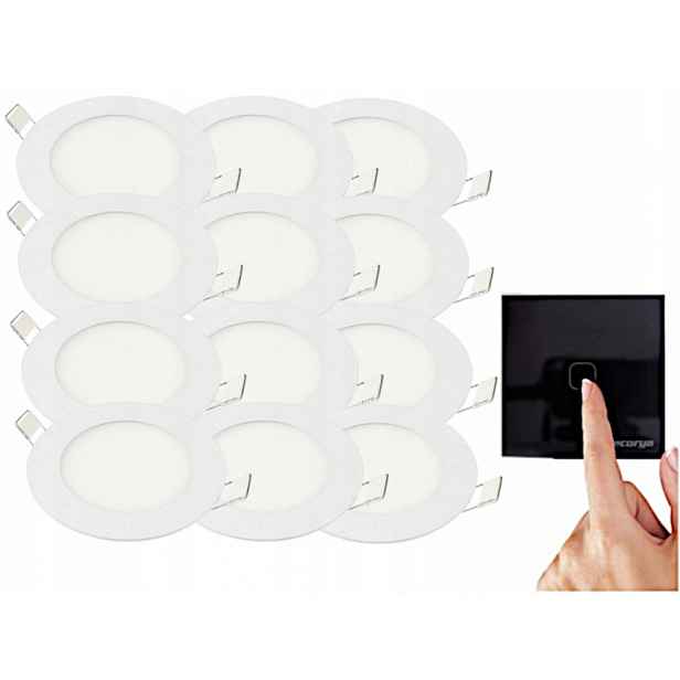 Sada stropních svítidel Halogen 3W 12x spínač