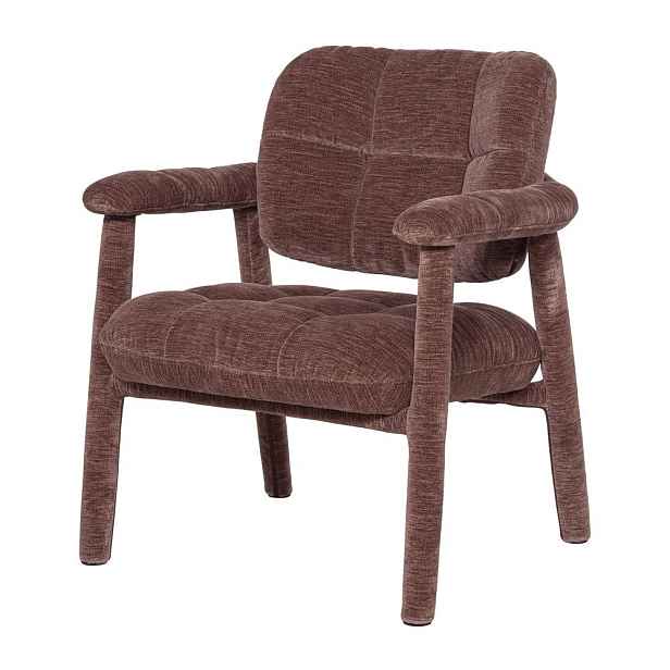 Starorůžové žinylkové křeslo Loom – WOOOD