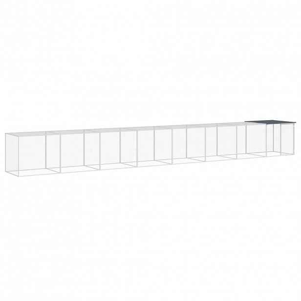 vidaXL Klec pro kuřata se střechou antracitová 803 x 98 x 90 cm ocel