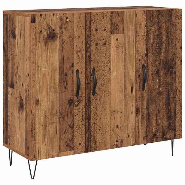 vidaXL Servírovací skříň Staré dřevo 90 x 32,5 x 80 cm