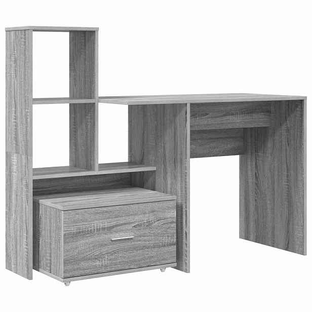 vidaXL Stůl Šedá Sonoma Kompozitní dřevo 131,5 x 50 x 106,5 cm