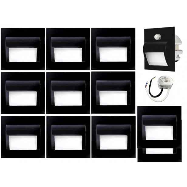 Sada Halogen Led schodišťová lampa 12x senzor