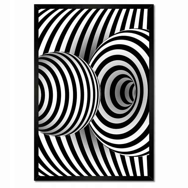 Plakáty v rámu 40x60 Abstrackja černobílá