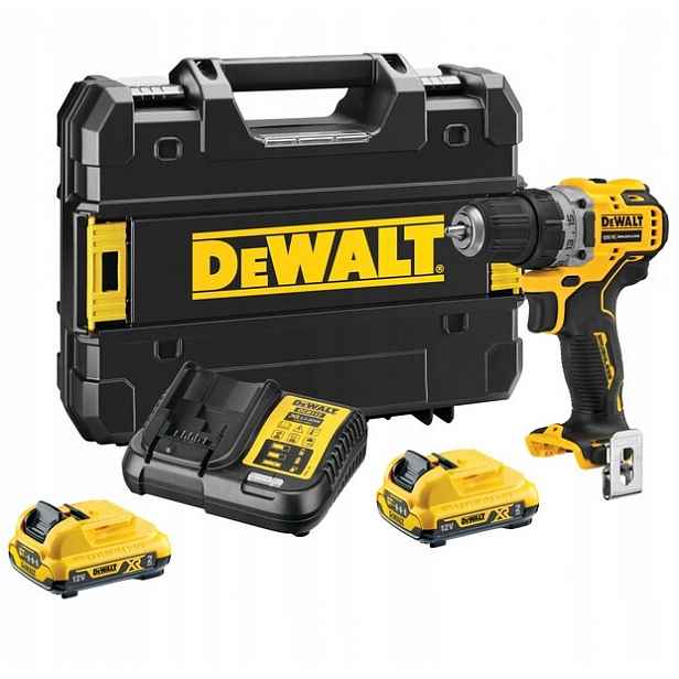 Dewalt DCD701D2 Bezkartáčový Aku Vrtačka 12V 57,5Nm 2x2,0Ah