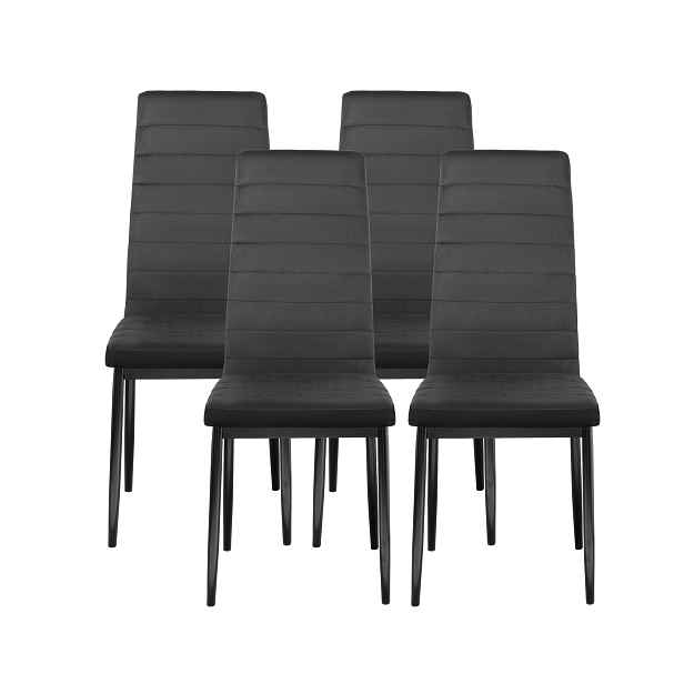 Furnify Křeslo Hygge 4 ks velurové Do jídelny Kovové nohy