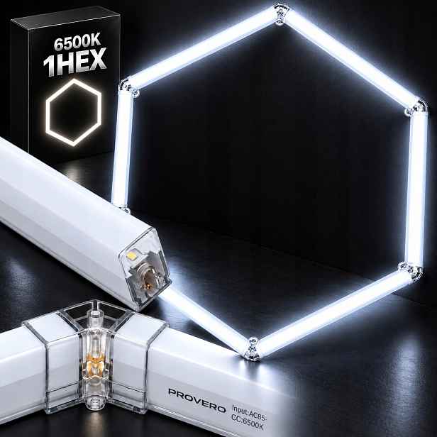 Led Lampa Hexagon 42W 6500K Modulární Stropní Panel Garáž Dílna