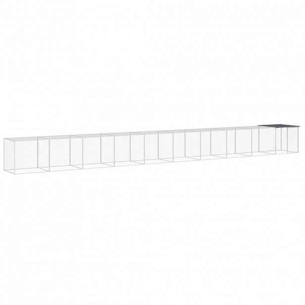vidaXL Klec pro kuřata se střechou antracitová 1 003 x 98 x 90 cm ocel