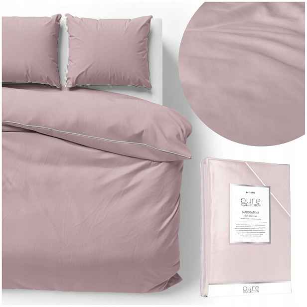 Povlečení 220x200 3 dílů povlečení 70x80 Saténová Bavlna Pure komplet