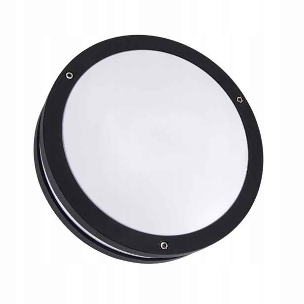 Struhm Solina Led fasádní nástěnné svítidlo IP54 Černá/Bílá Ø26 cm