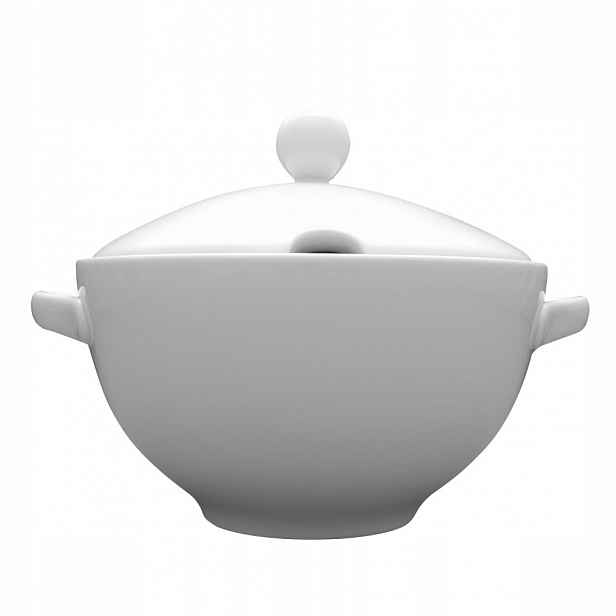 Lubiana Kaszub/hel Polévková váza 3 l s porcelánovým víkem, bílá, pro vývar