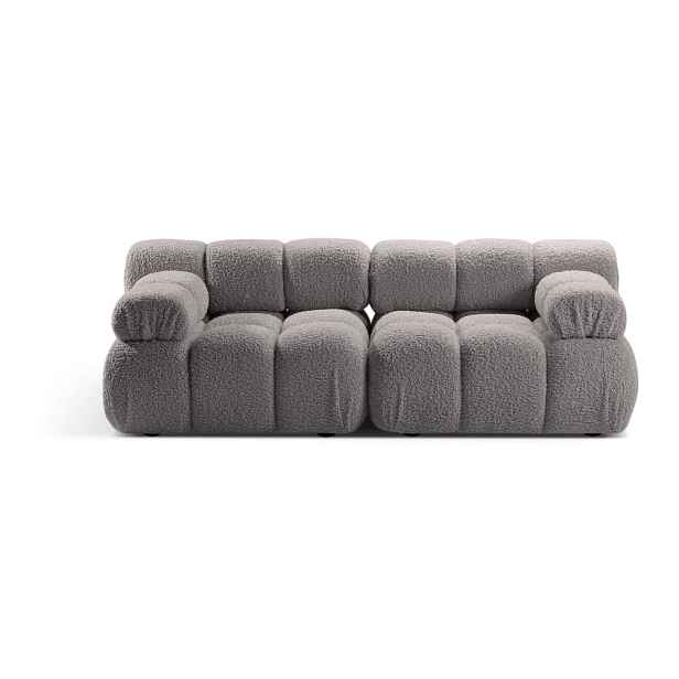 Světle šedá modulární pohovka z textilie bouclé 188 cm Bellis – Micadoni Home